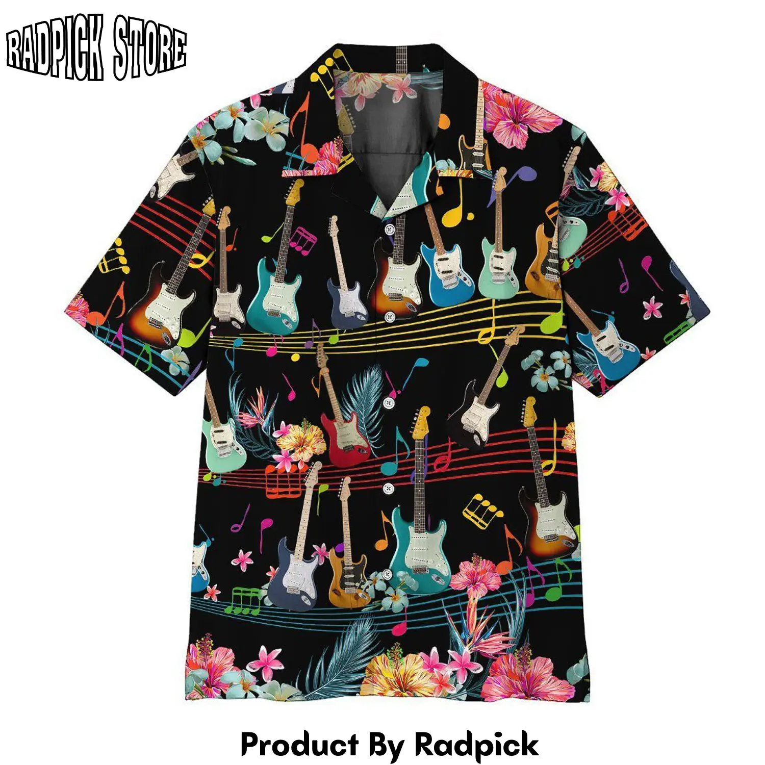 Radpick 3d electric guitar hawaii shirt 7x1 rp292872